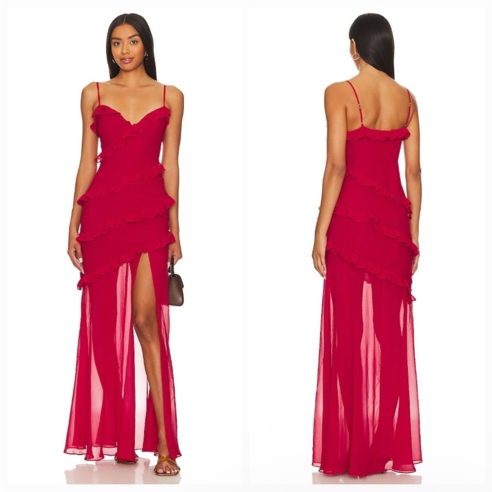 NEW Lovers and Friends Karlie Gown in Red
